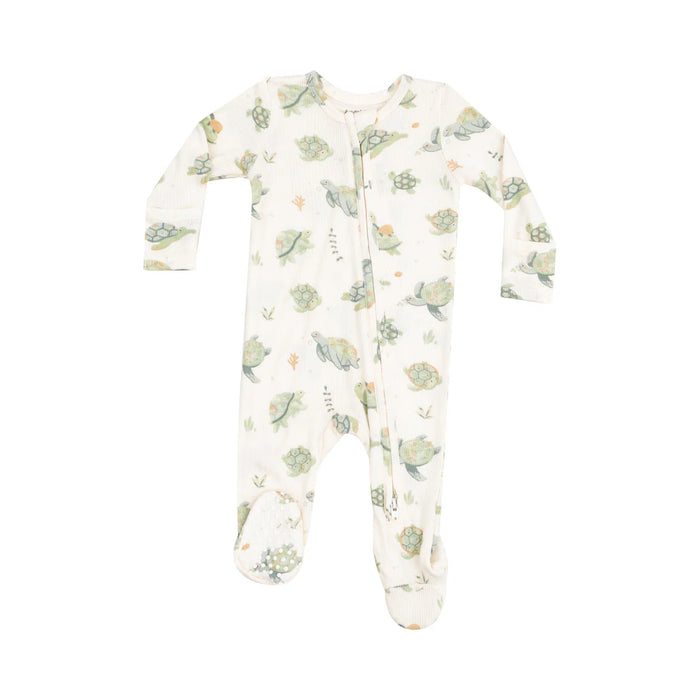 Sea Turtle 2-Way-Zipper Romper Footie
