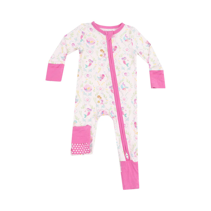 Mermaid 2-Way-Zipper Romper Footie