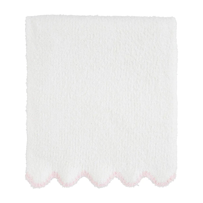 Pink Scallop Chenille Blanket
