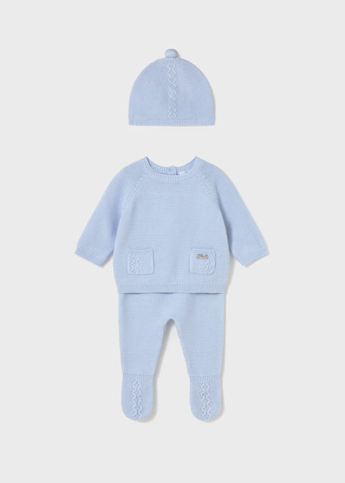 Knit Blue Gift Set with Pockets