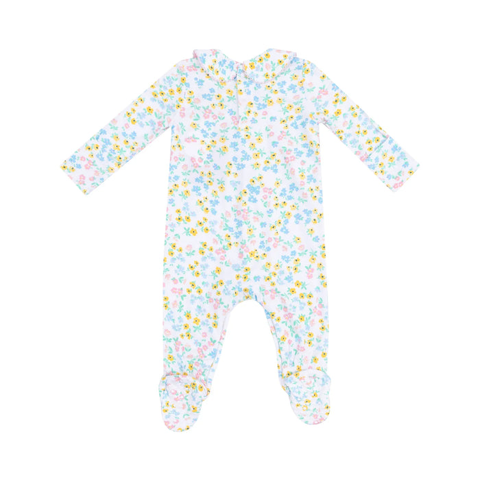 Angel Dear Caroline’s Calico Smocked Peter Pan Footie
