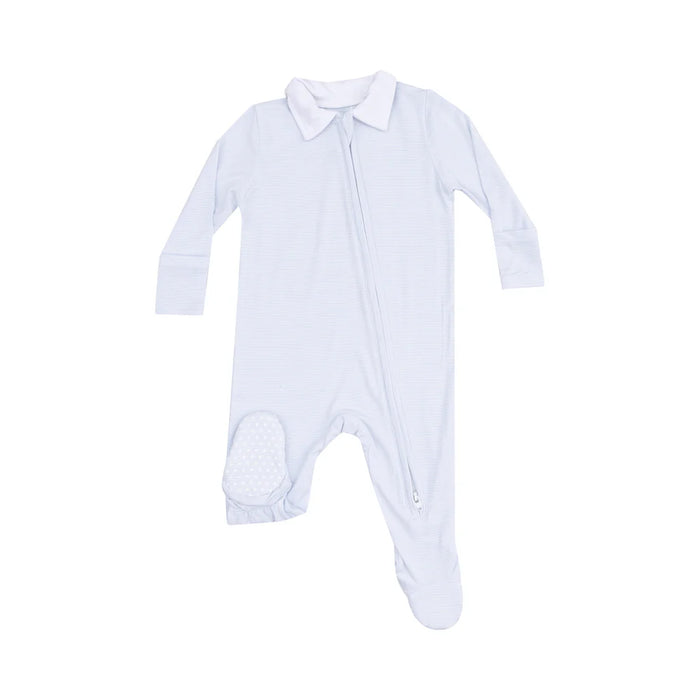 Angel Dear Baby Blue Polo 2 Way Zipper Footie