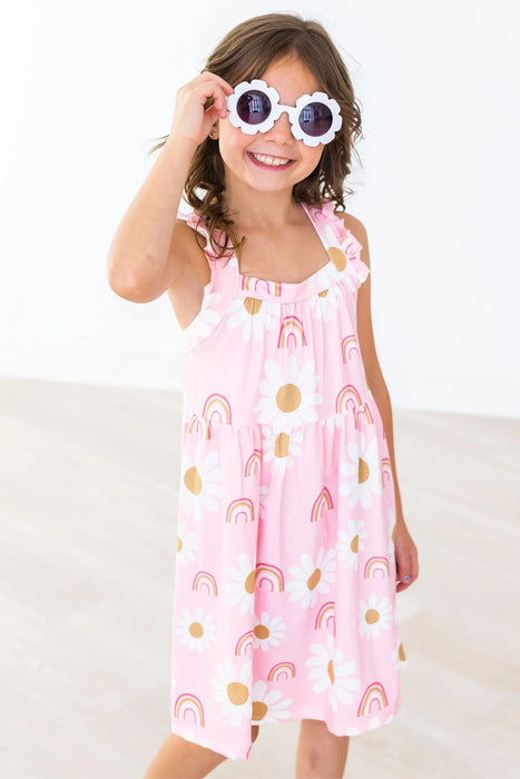 Mila & Rose You Are My Sunshine Ruffle Cross Back Dress
