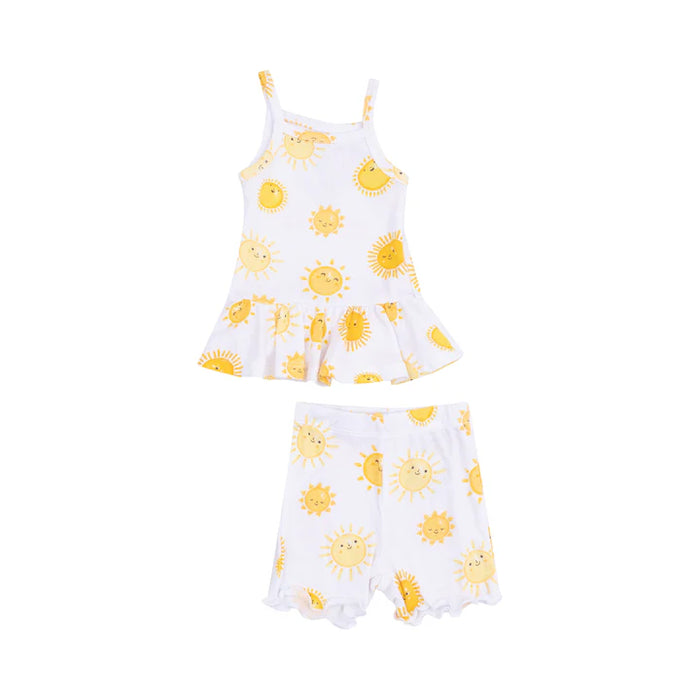 Happy Suns Peplum Tank & Bike Shorts