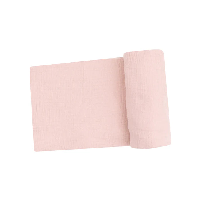 Angel Dear Solid Light Pink Muslin Ballerina Swaddle Blanket
