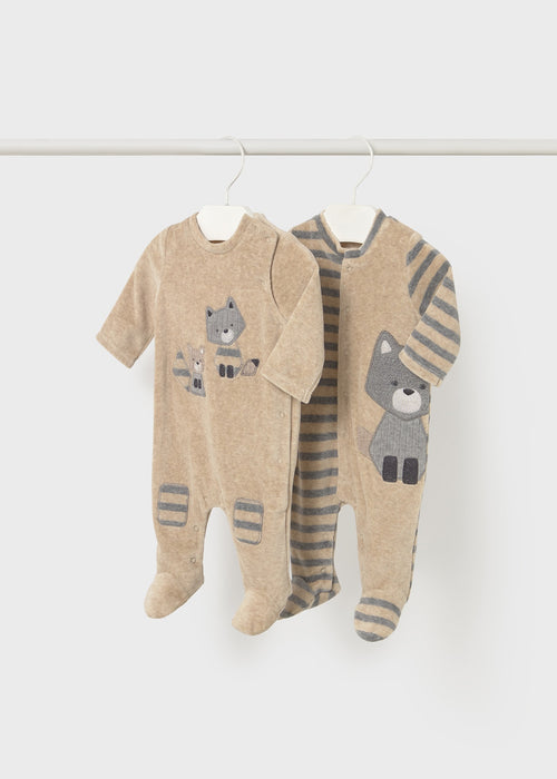 Tan Velour Onsie